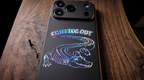 3D Wild Beasts - Crocodile with Chilling Out Phone Case – Raised Art Design ( A03 )