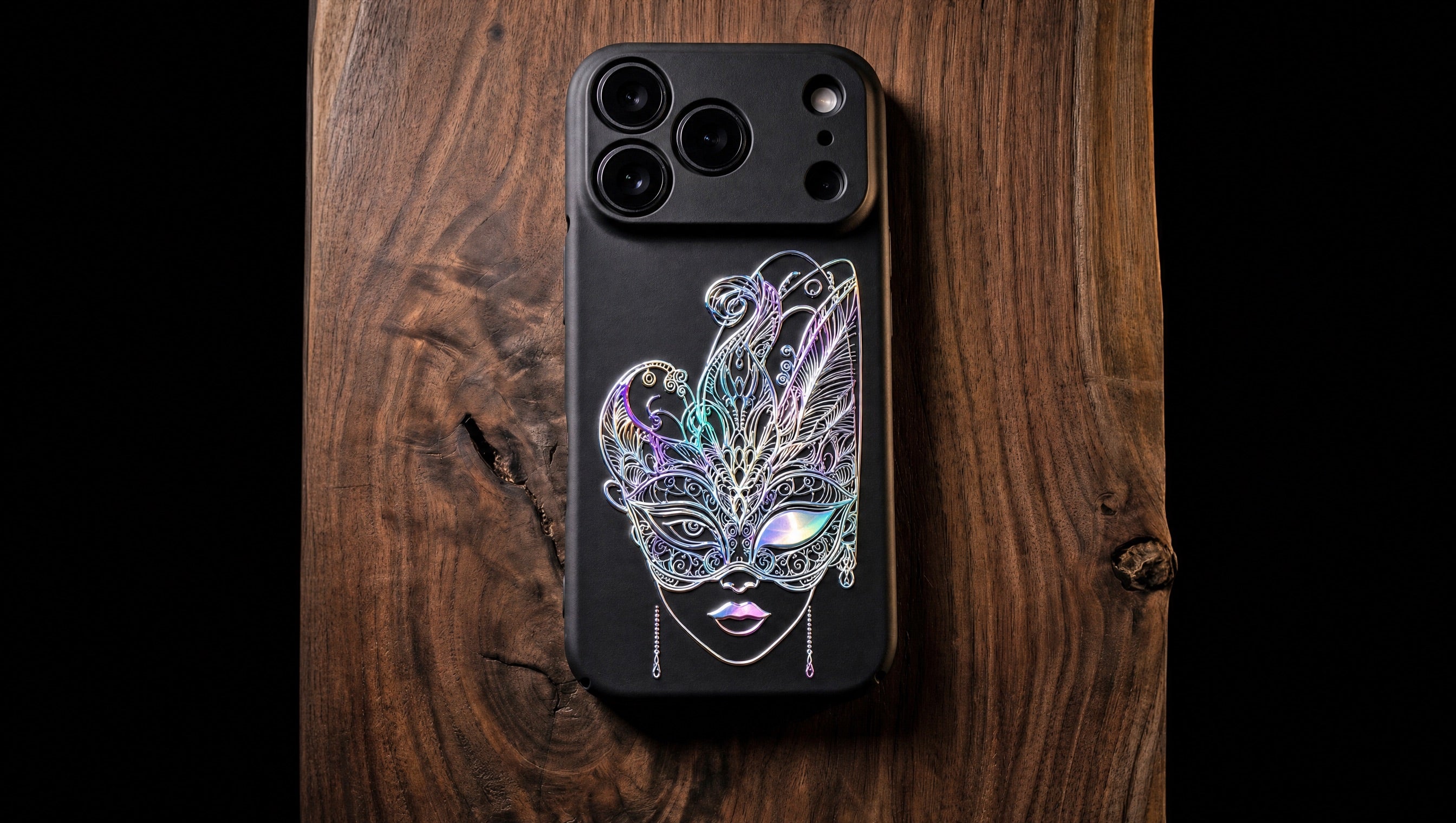 3D Carnival of Venice - Midnight Masquerade - Phone Case – Raised Art Design ( CV02 )