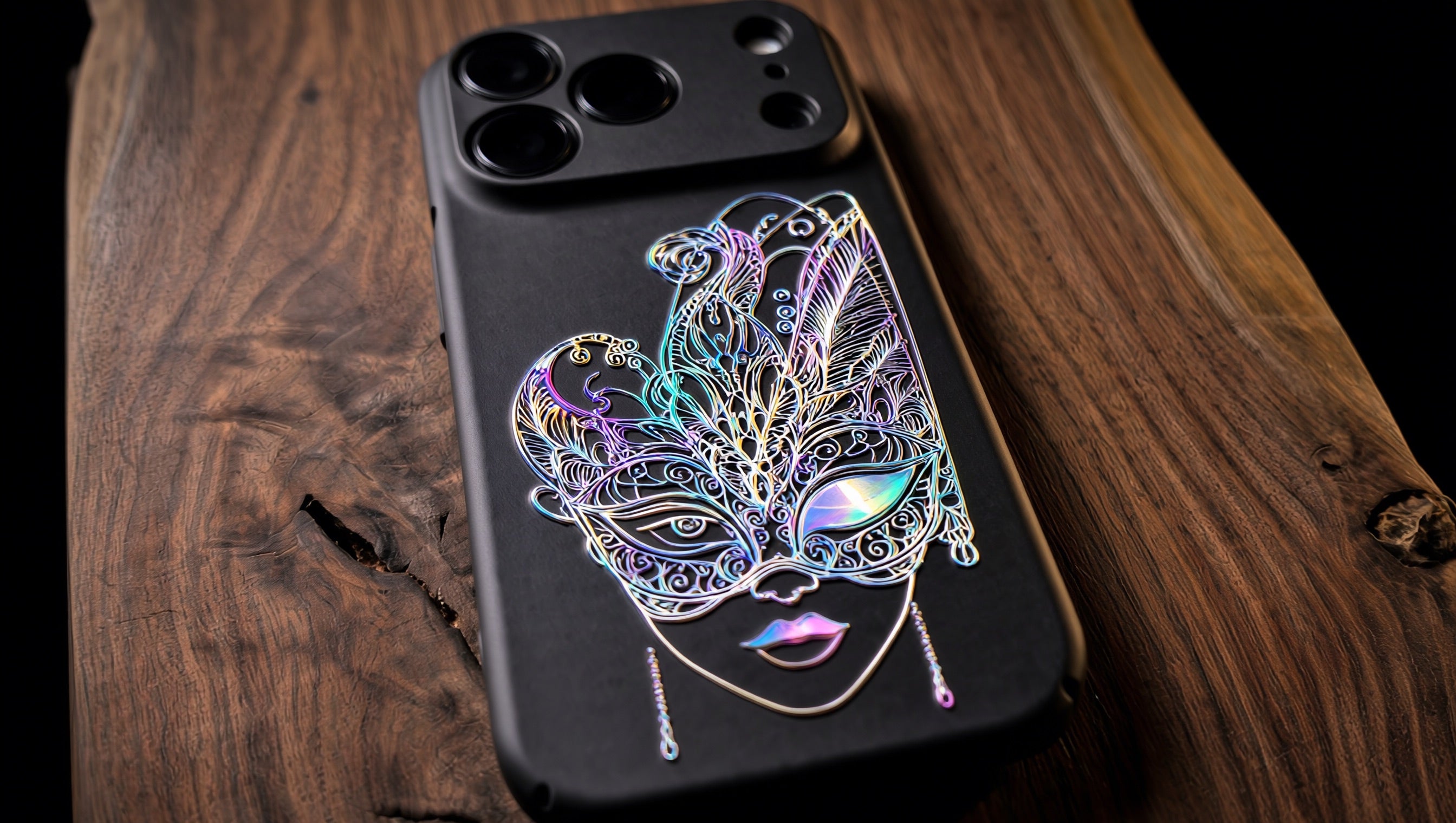 3D Carnival of Venice - Midnight Masquerade - Phone Case – Raised Art Design ( CV02 )