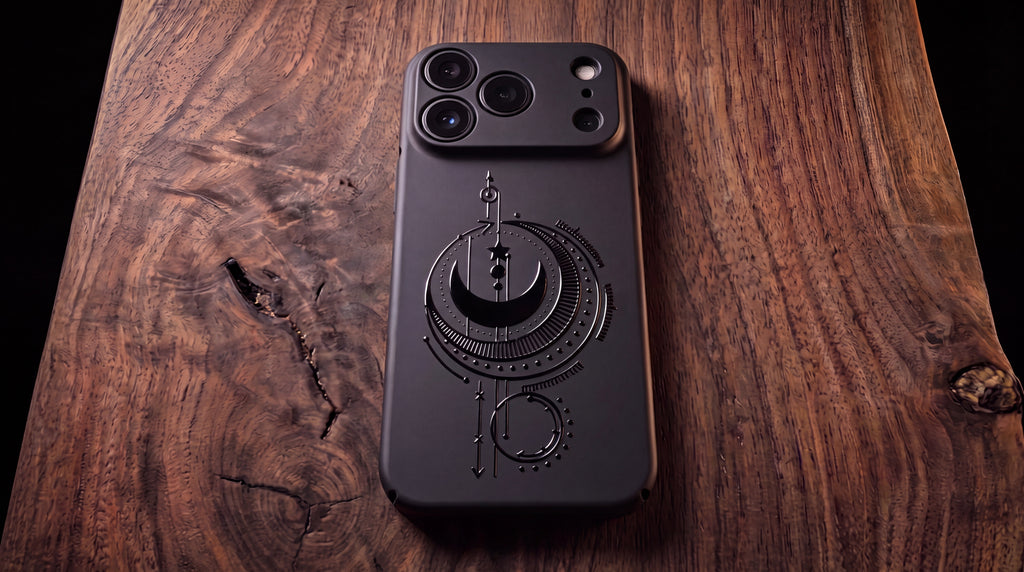 3D Mystical Symbols- Prismatic Moon - Phone Case – Raised Art Design ( MP01 )