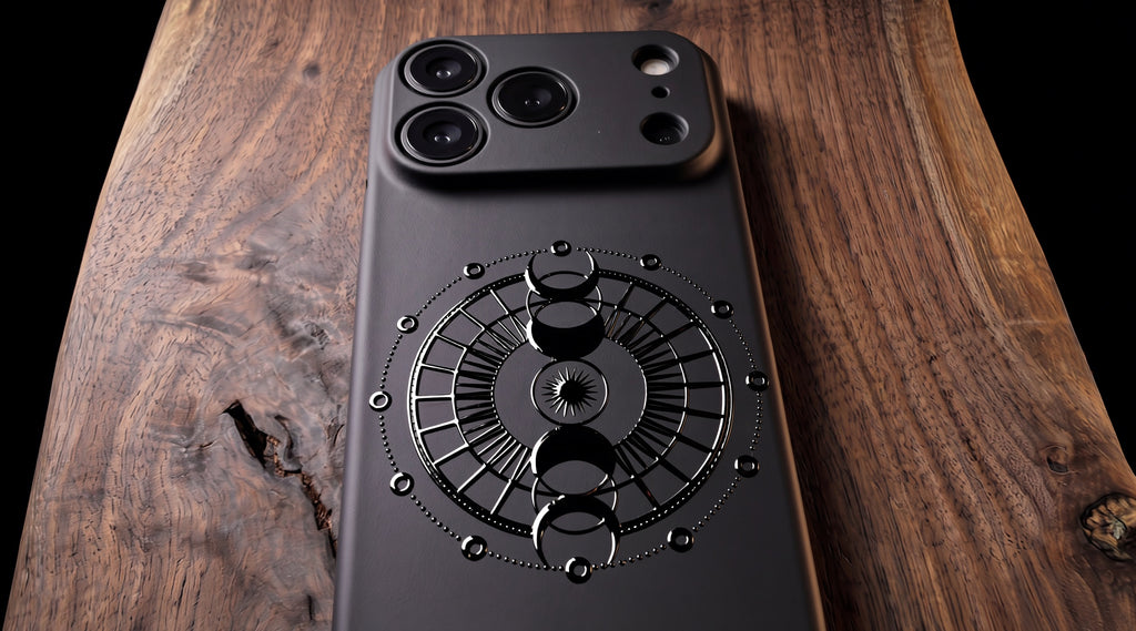 3D Mystical Symbols- Lunar Enchantment - Phone Case – Raised Art Design ( MP11 )