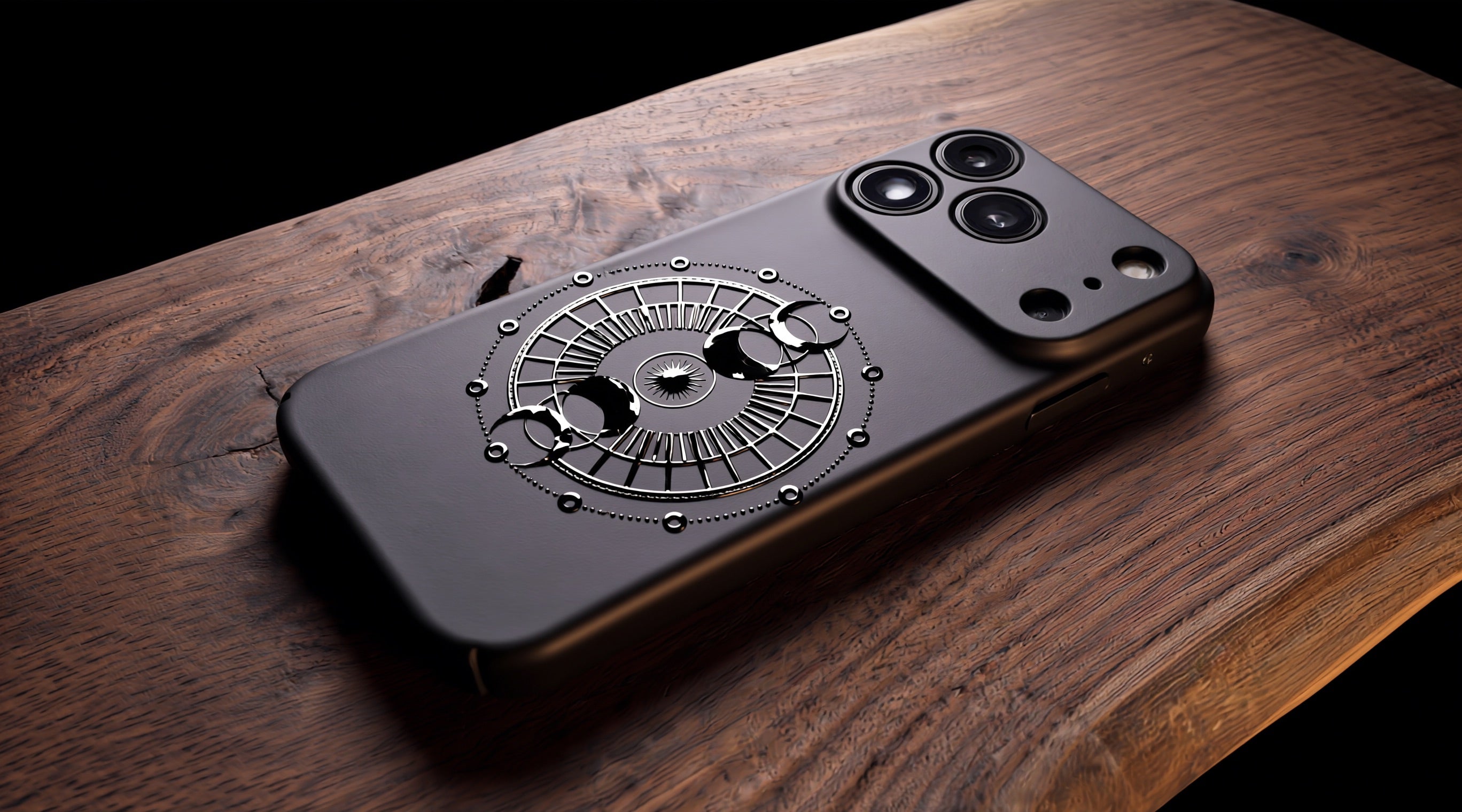 3D Mystical Symbols- Lunar Enchantment - Phone Case – Raised Art Design ( MP11 )