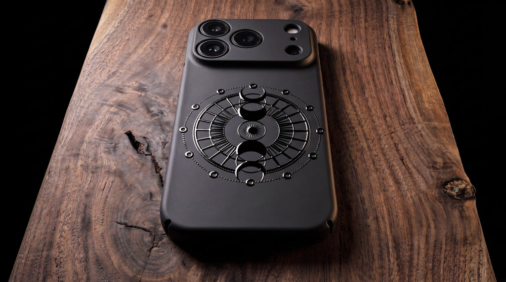 3D Mystical Symbols- Lunar Enchantment - Phone Case – Raised Art Design ( MP11 )