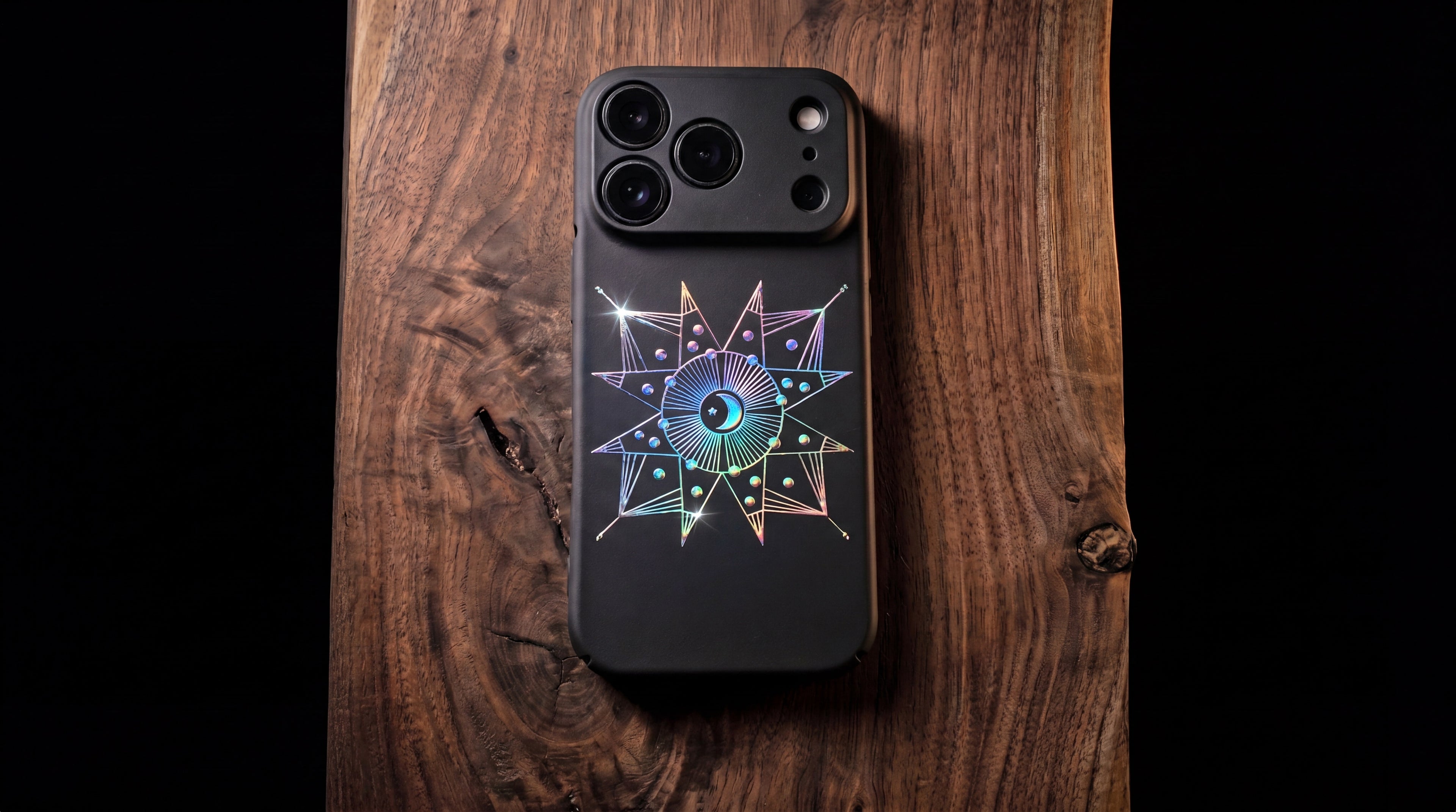 3D Mystical Symbols- Crescent Mystic - Phone Case – Raised Art Design ( MP03 )