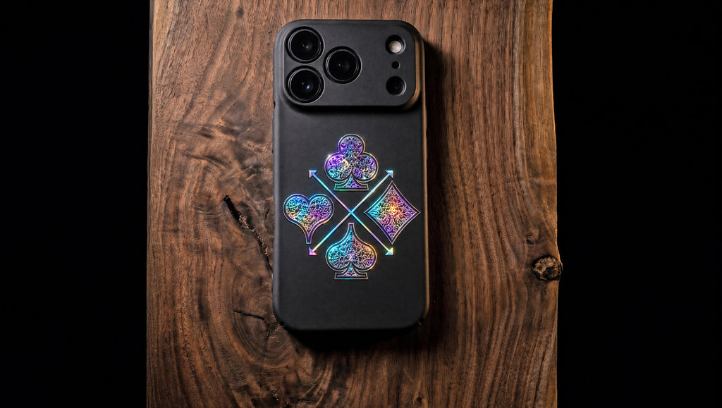 3D Poker card - Four Suits - Phone Case – Raised Art Design ( PC04 )