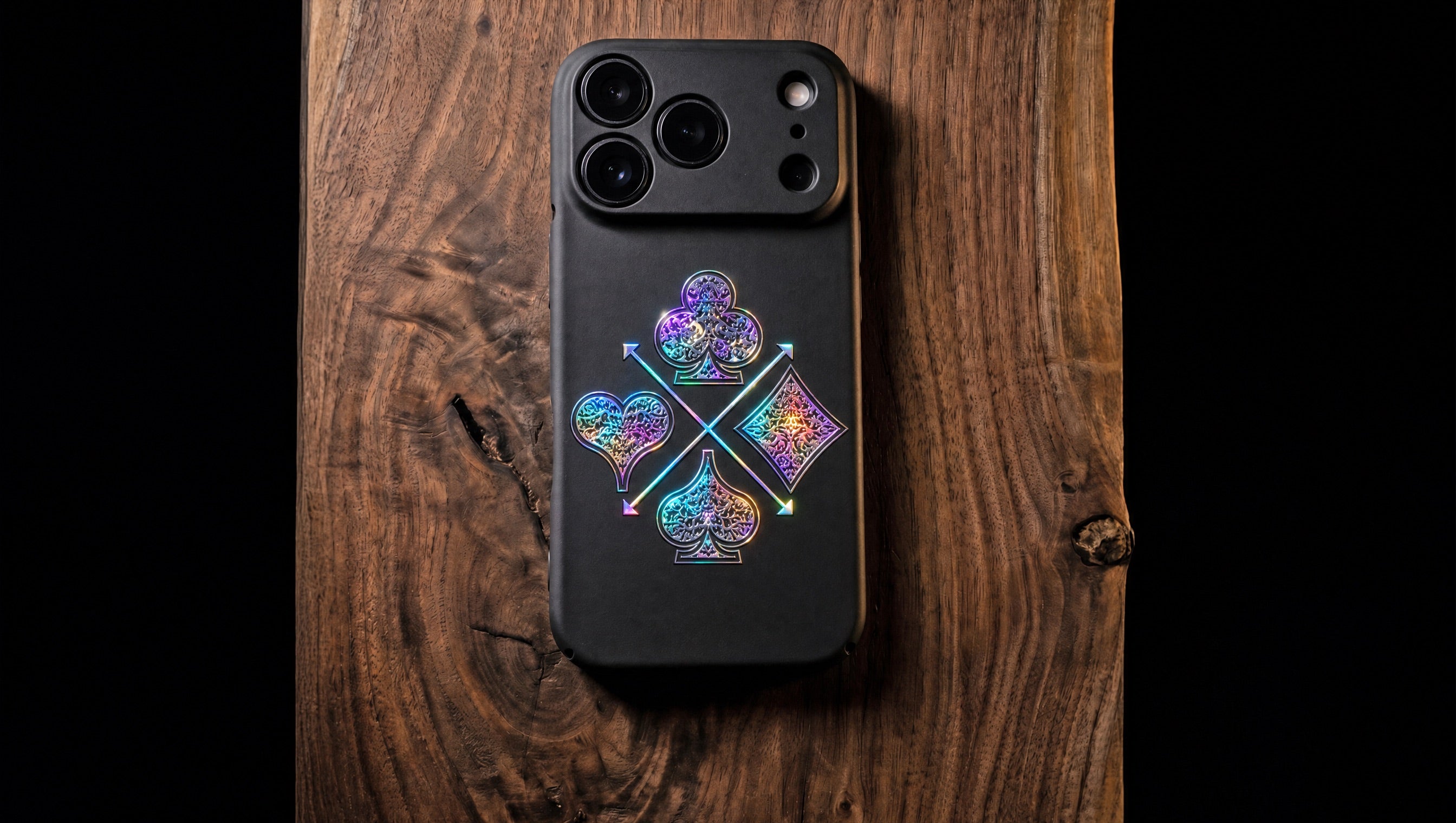 3D Poker card - Four Suits - Phone Case – Raised Art Design ( PC04 )