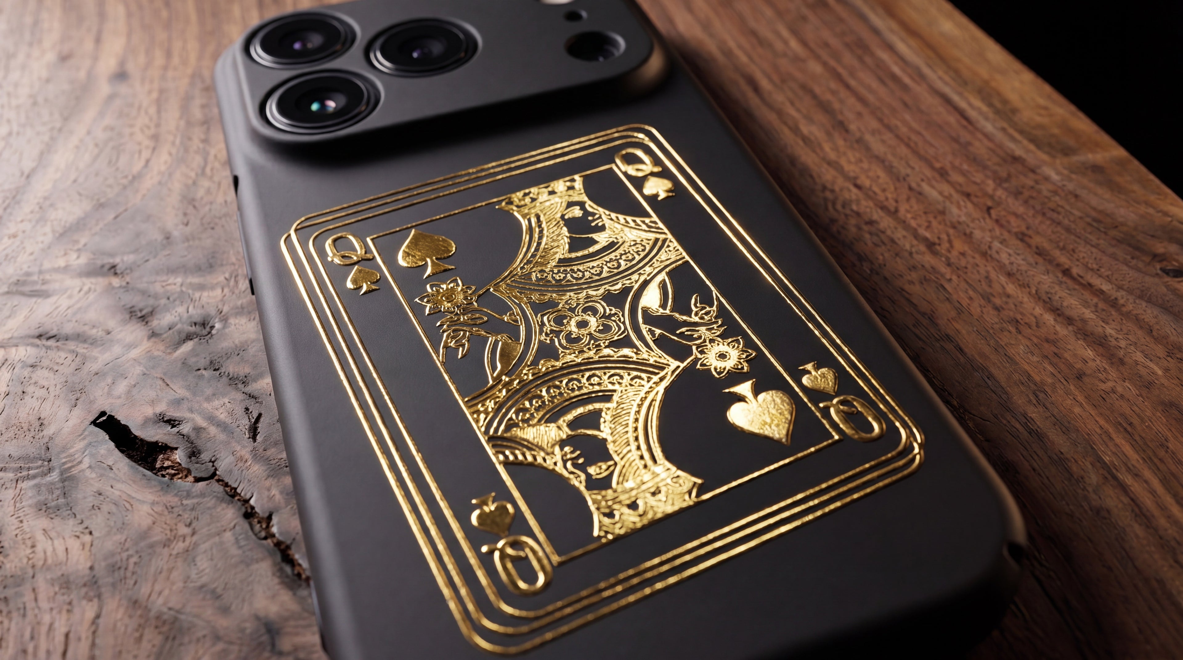3D Poker card - The Queen- Phone Case – Raised Art Design ( PC07 )