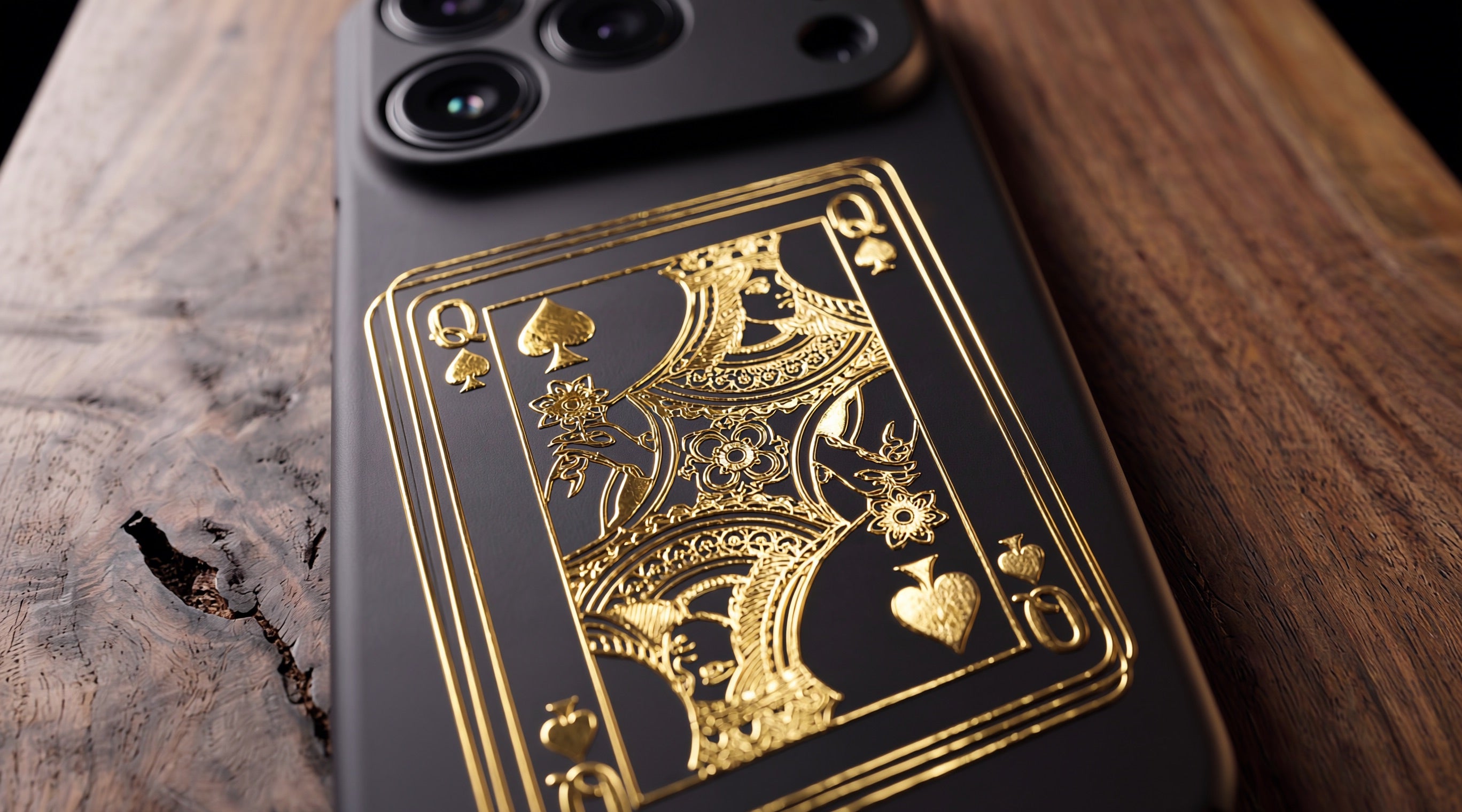 3D Poker card - The Queen- Phone Case – Raised Art Design ( PC07 )