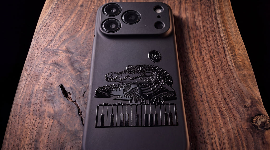 3D Wild Beasts - Frog playing piano Phone Case – Raised Art Design ( A05 )