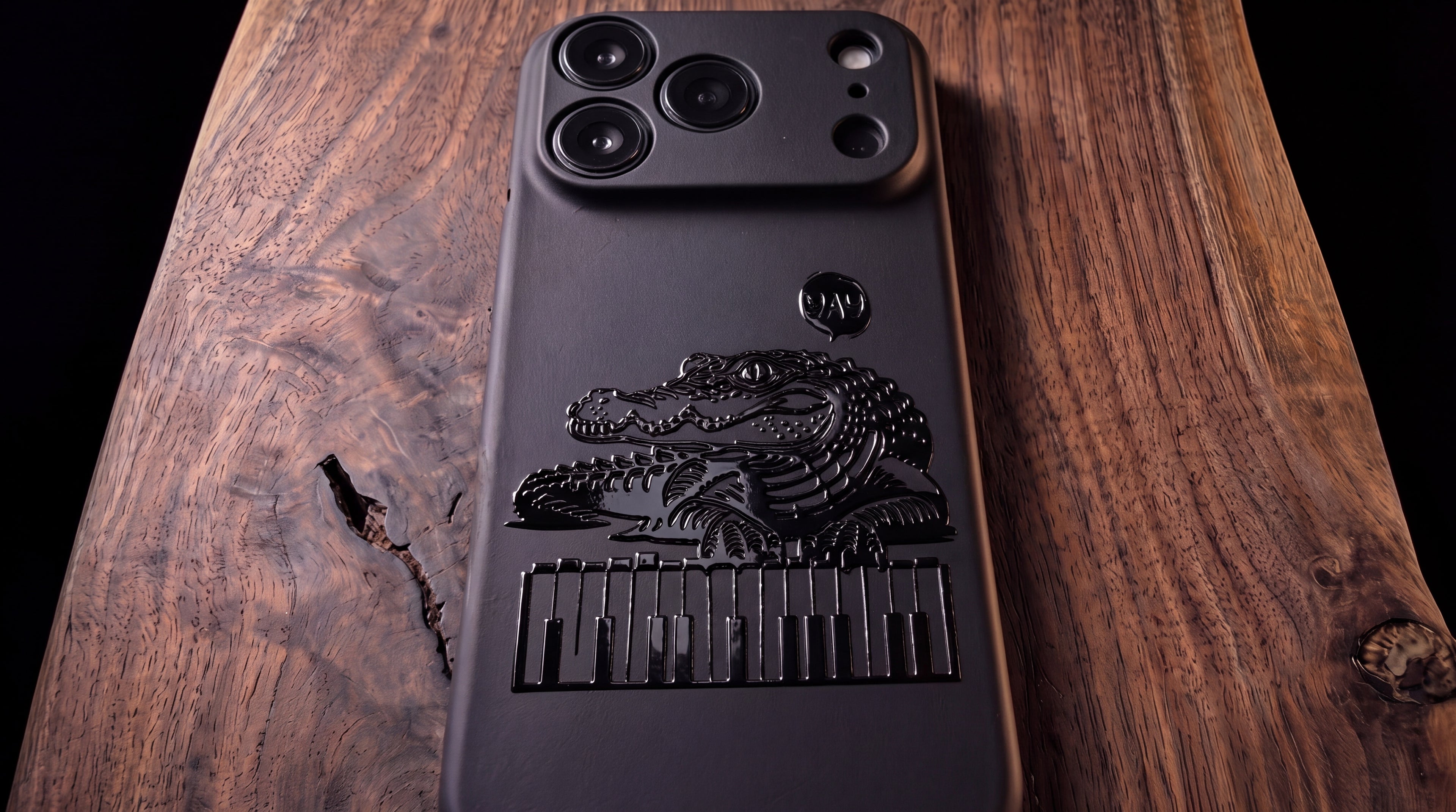 3D Wild Beasts - Frog playing piano Phone Case – Raised Art Design ( A05 )