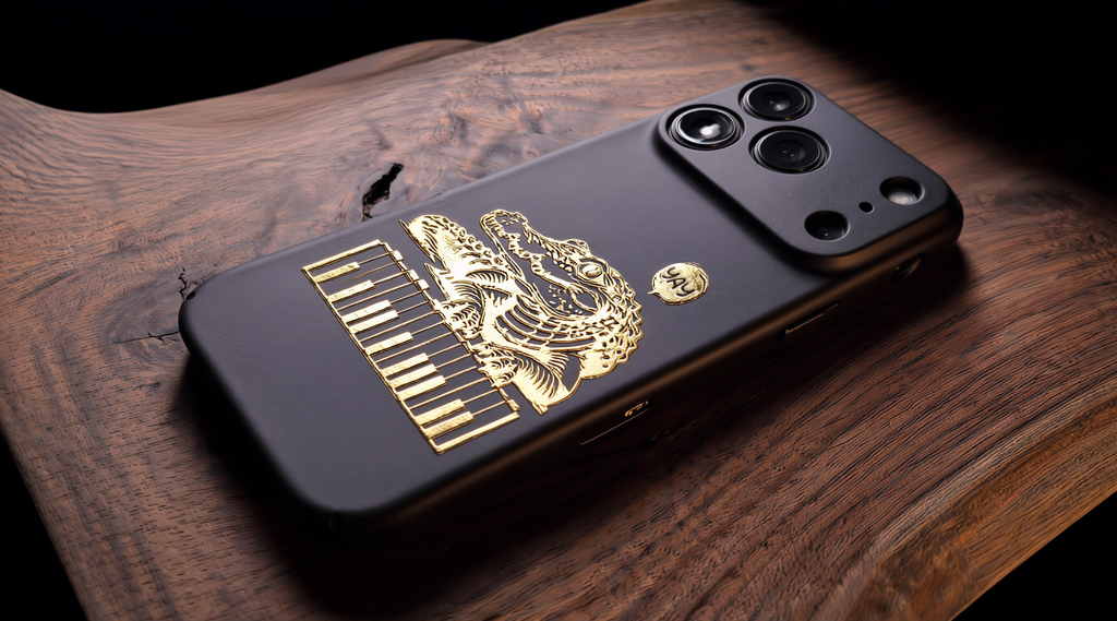 3D Wild Beasts - Frog playing piano Phone Case – Raised Art Design ( A05 )