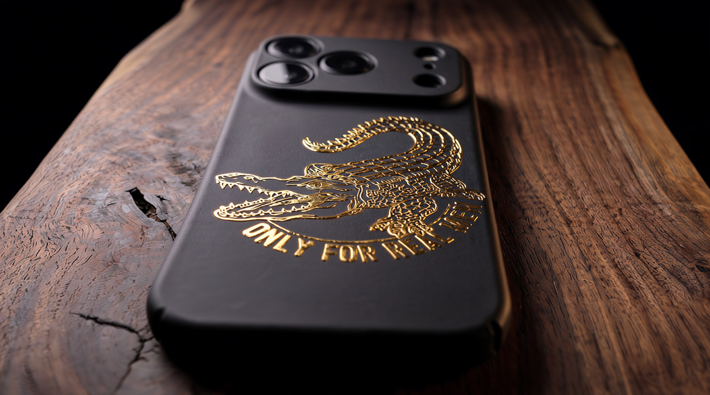 3D Wild Beasts - Only for real men - crocodile Phone Case – Raised Art Design ( A07 )