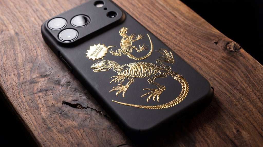 3D Wild Beasts - Two dinosaur skeletons V2 Phone Case – Raised Art Design ( A09 )